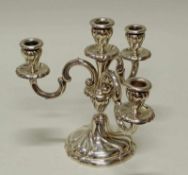 Kerzenleuchter, Silber 830, Gottlieb Kurz, Barockform, vierflammig, geschwert, 26 cm hoch 25.00 %