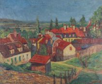 Szepes, Gyula (ungarischer Maler, 20. Jh.), "Ecouen (bei Paris) im Frühling", Öl auf Leinwand,