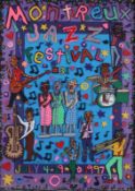 Rizzi, James (geb. 1950 New York - 2011 ebda.), Farbserigrafie (3D), "Montreux Jazz Festival",