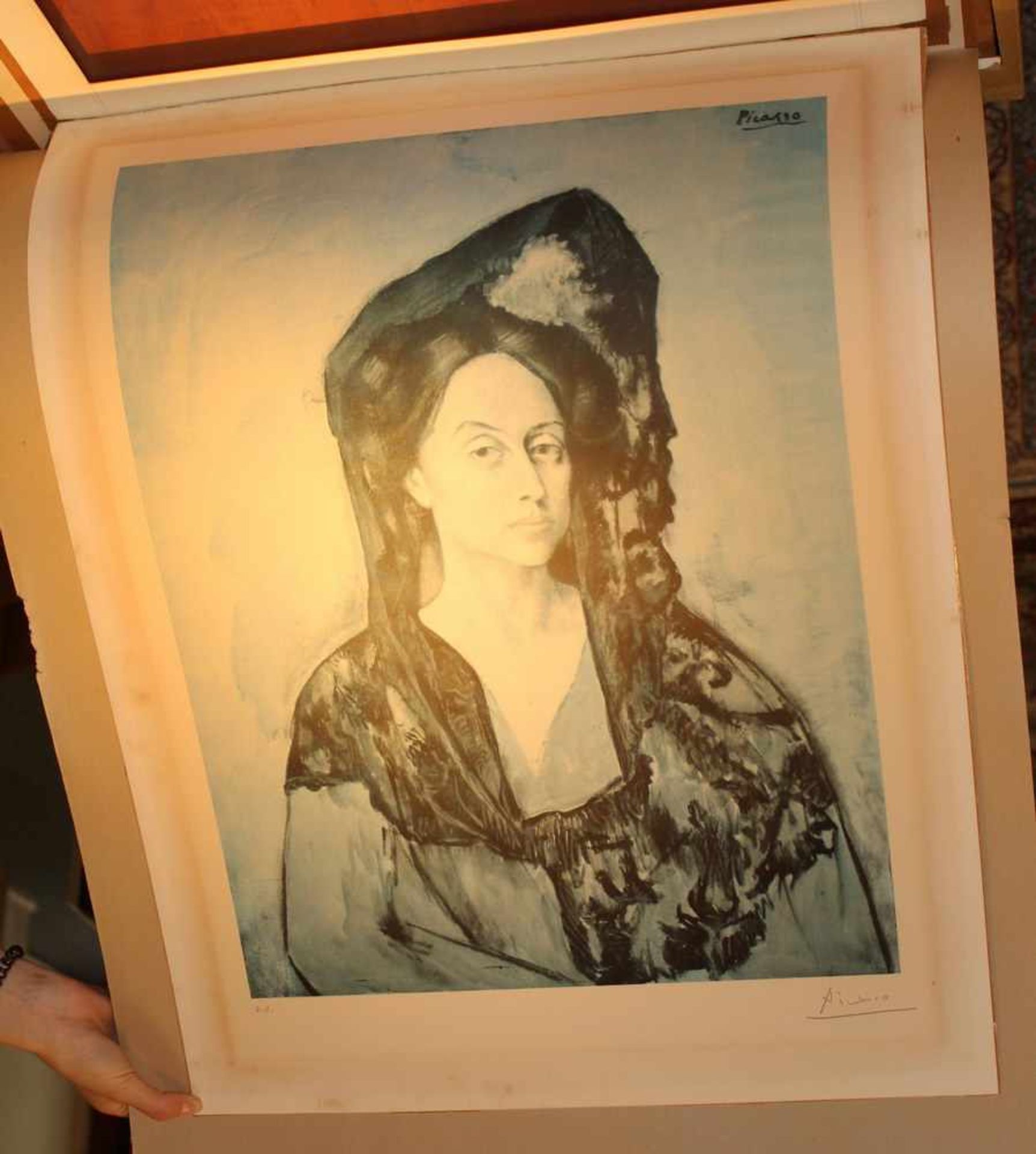 Picasso, Pablo (1881 Malaga - 1973 Mougins), nach, Farboffset-Lithografie, "Madame Ricardo - Image 4 of 5