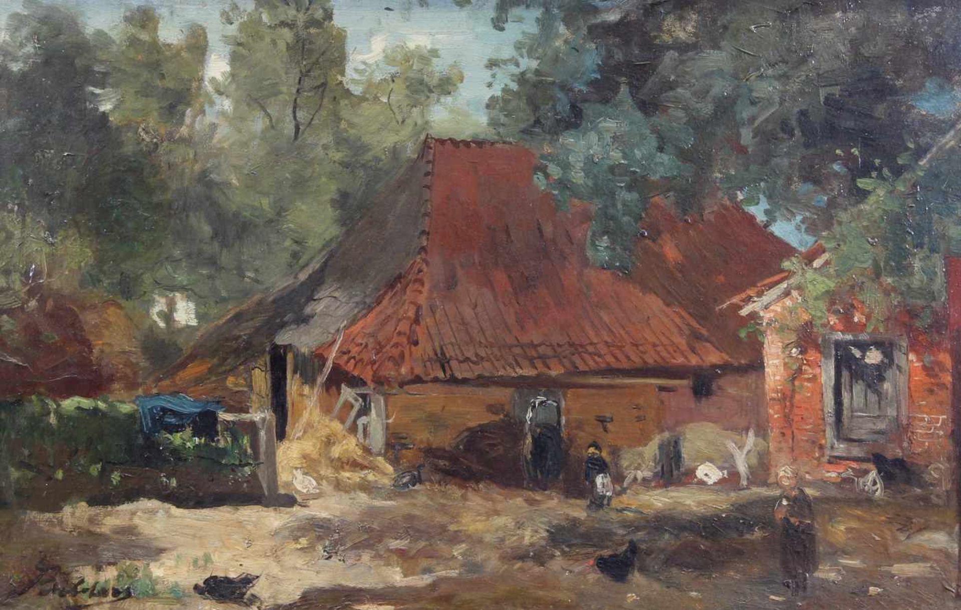 Bilders, Johannes Wernardus (1811 Utrecht - 1890 Oosterbeck, Landschaftsmaler), "Hinter dem