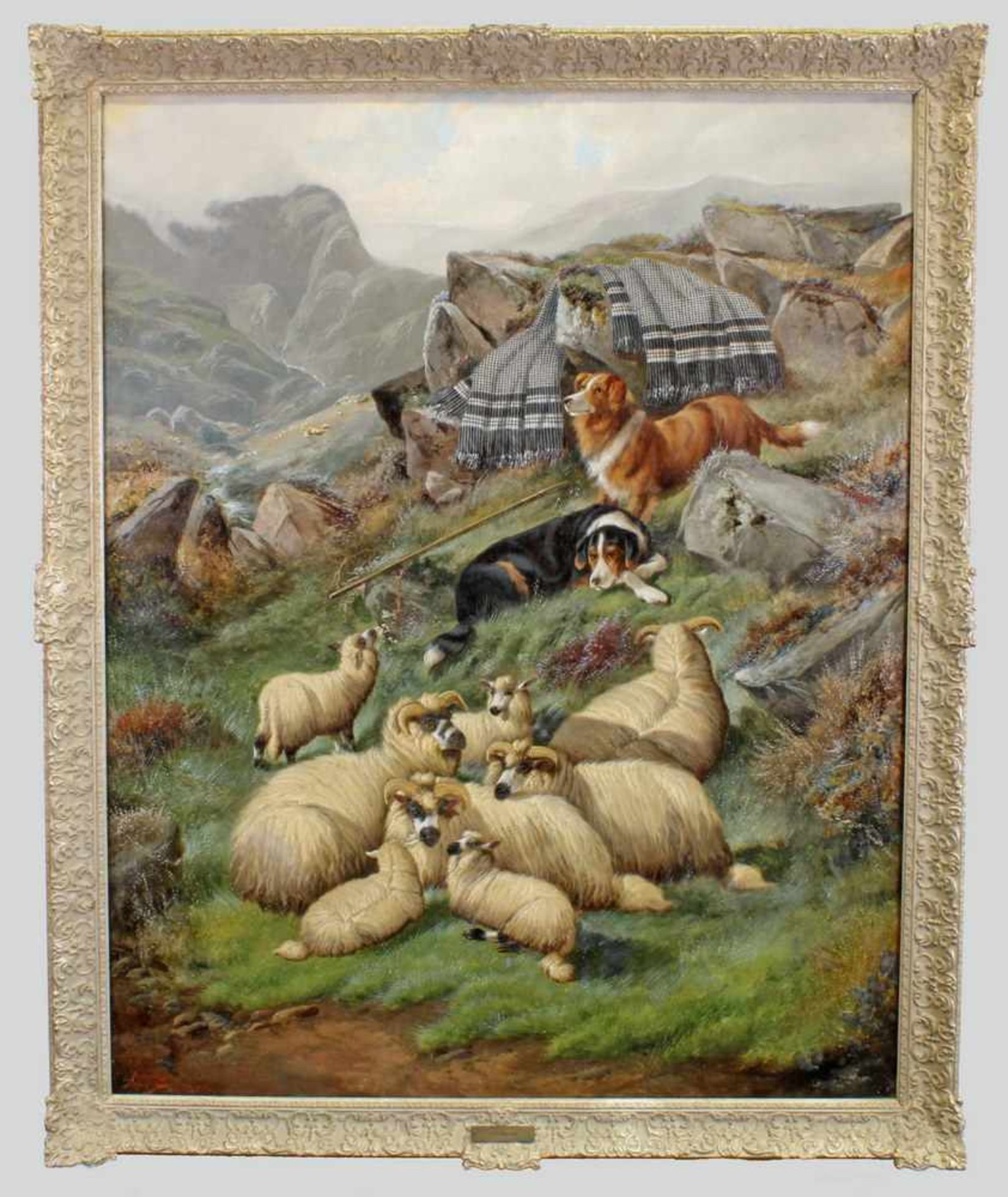 Barker, John (1811 - 1886, britischer Maler ländlicher Szenen, häufig mit Hunden und Schafen), " - Image 2 of 6