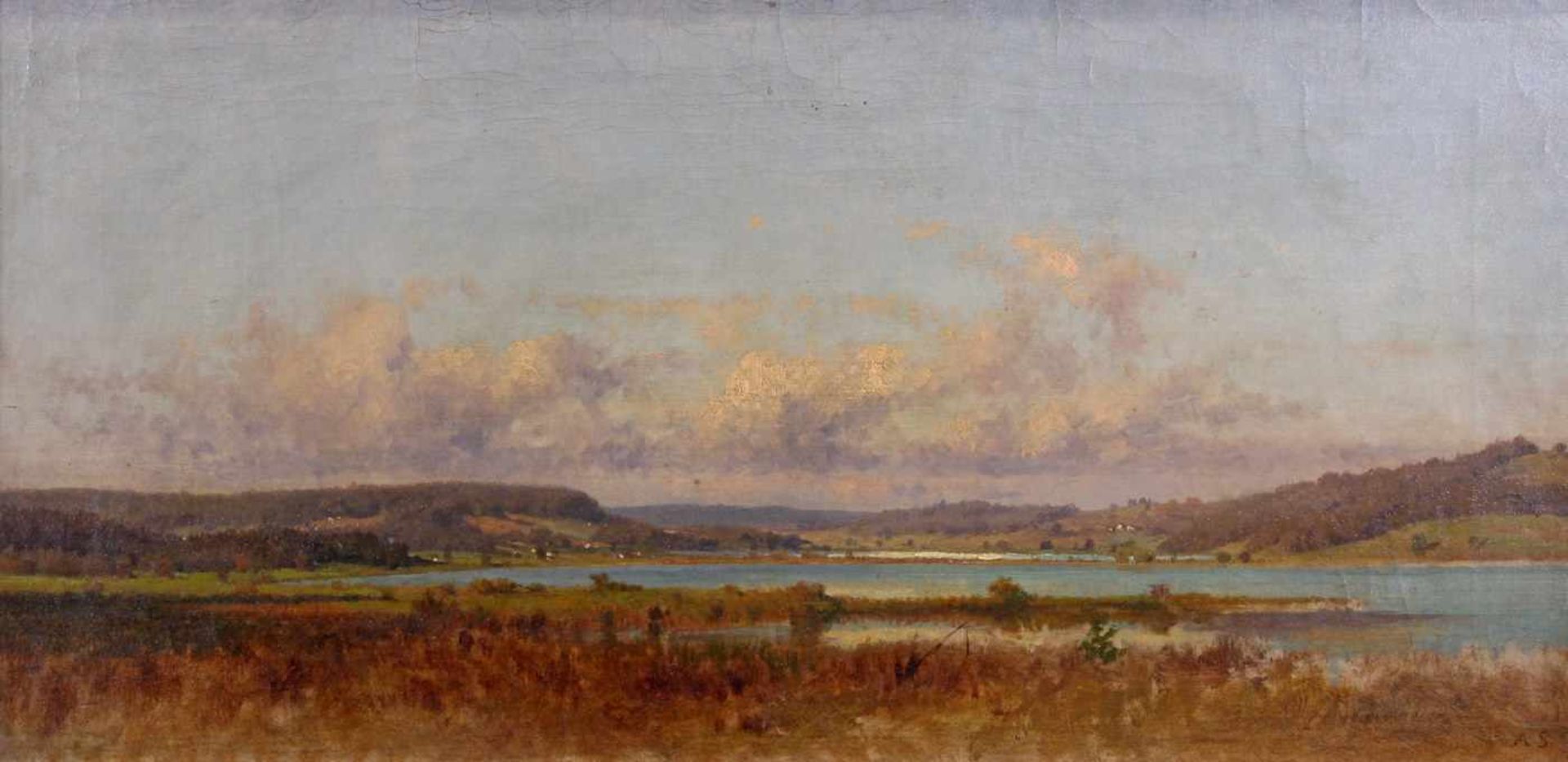 Swieszewski, Aleksander von (1839 Warschau - 1895 München), wohl, "Blick auf den Trumsee", Öl auf