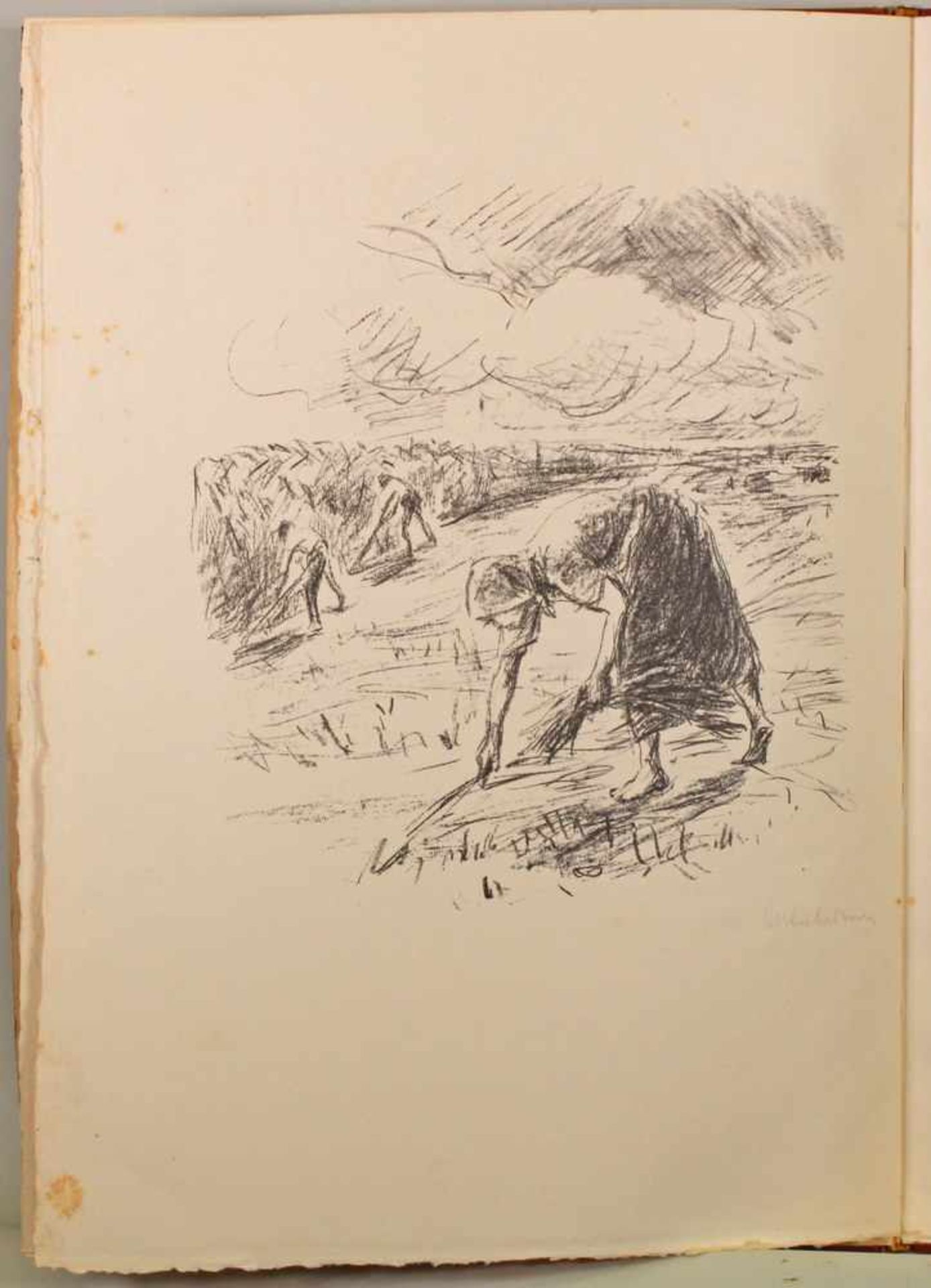 Max Liebermann, "Das Buch Ruth", Berlin, Propyläen-Verlag 1924, 11 Blätter, mit neun Lithografien, - Image 2 of 7