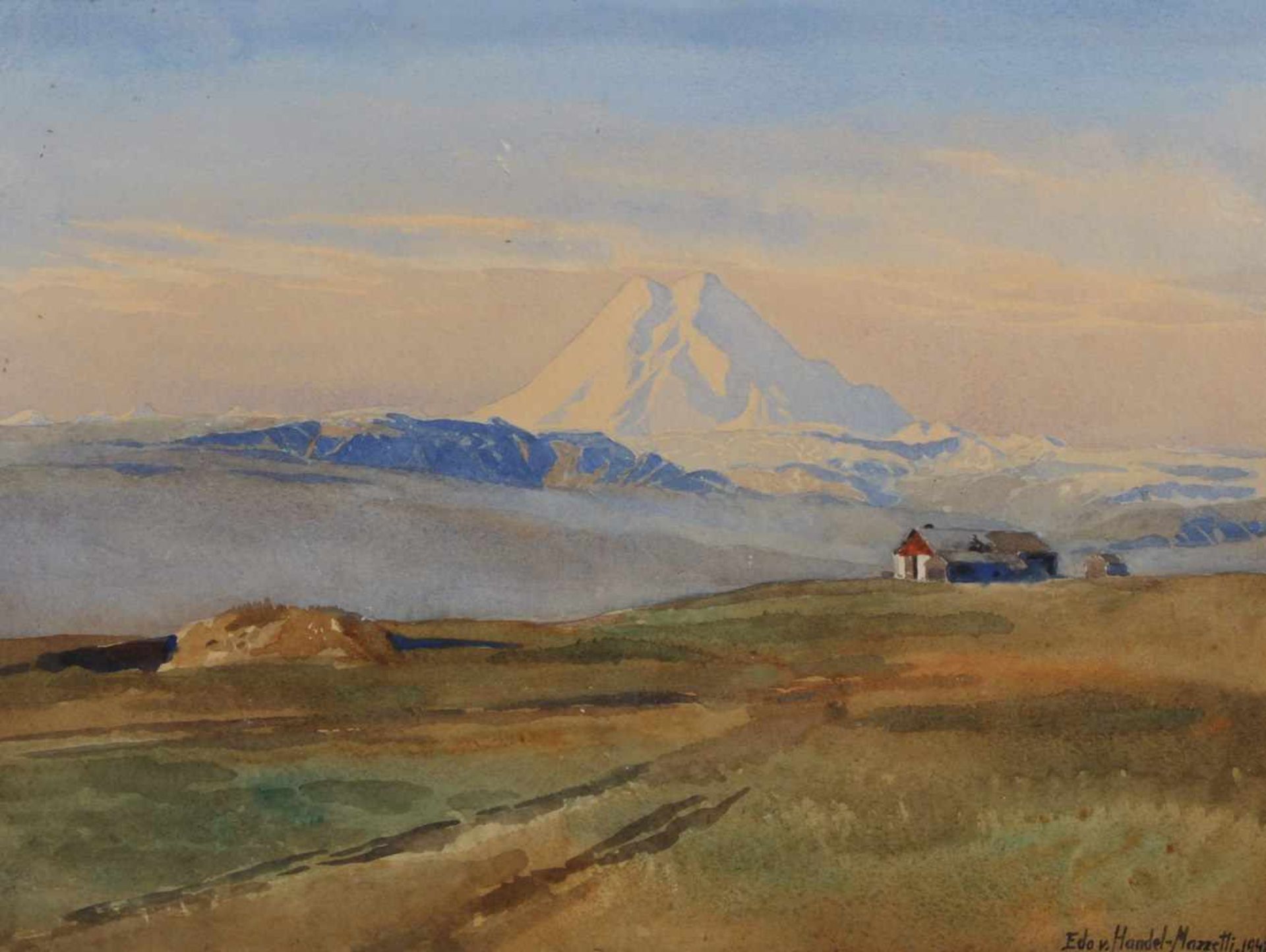 Handel-Mazzetti, Eduardo Freiherr von (1885 Innsbruck - 1950 ebda., Landschaftsmaler), Aquarell, "