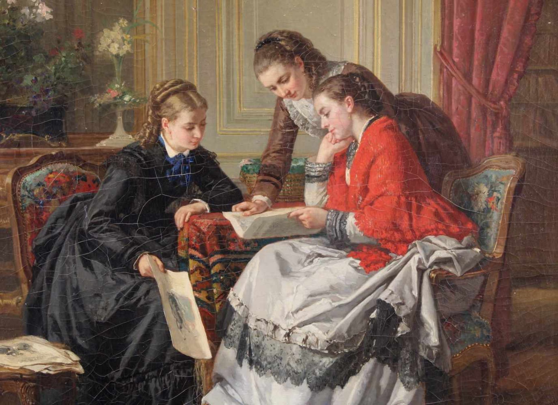 Trayer, Jules (Jean-Baptiste J.) (1824 Metz oder Paris - 1908/9, in Paris tätiger Genre- und - Image 3 of 5