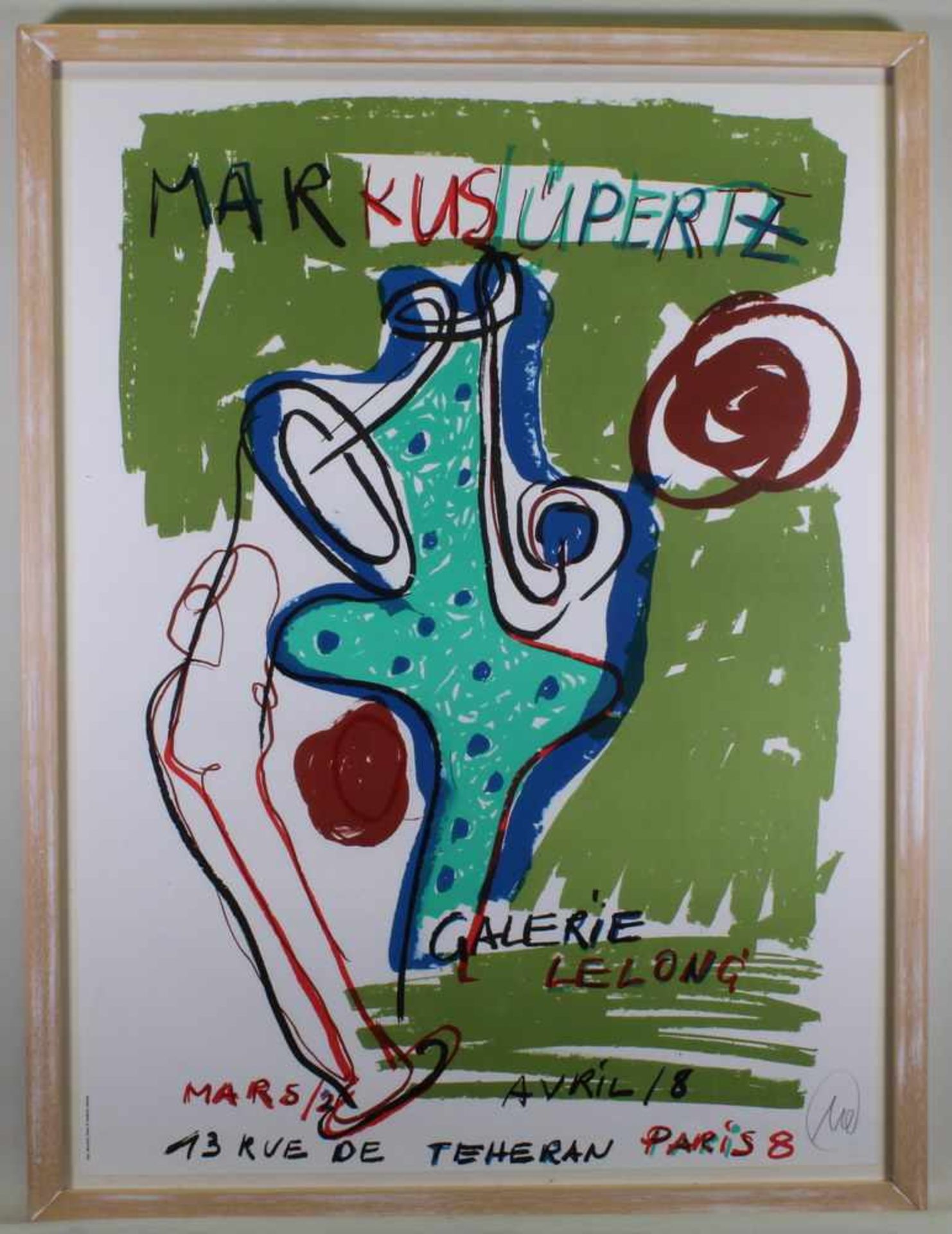 Lüpertz, Markus (1941 Liberec (Reichenberg) / Tschechien), Farblithografie, "Galerie Lelong", - Image 2 of 2