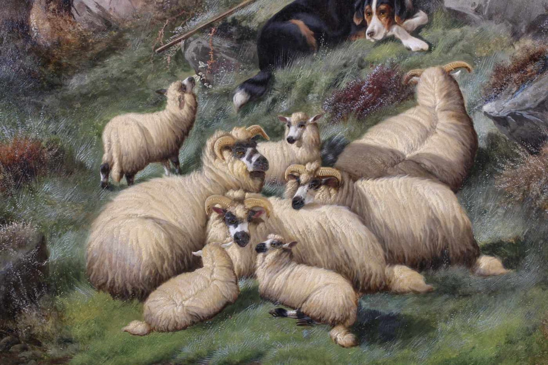 Barker, John (1811 - 1886, britischer Maler ländlicher Szenen, häufig mit Hunden und Schafen), " - Image 3 of 6