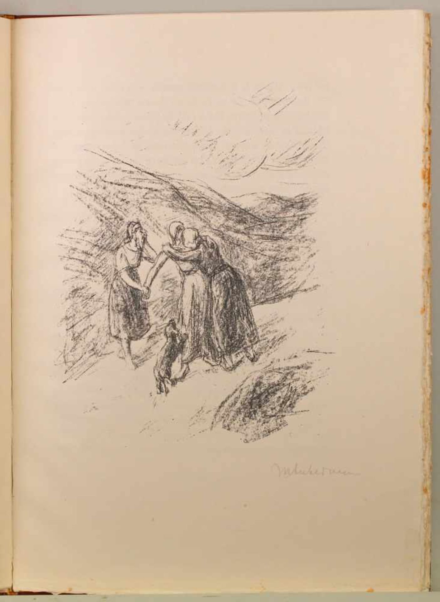 Max Liebermann, "Das Buch Ruth", Berlin, Propyläen-Verlag 1924, 11 Blätter, mit neun Lithografien, - Image 3 of 7