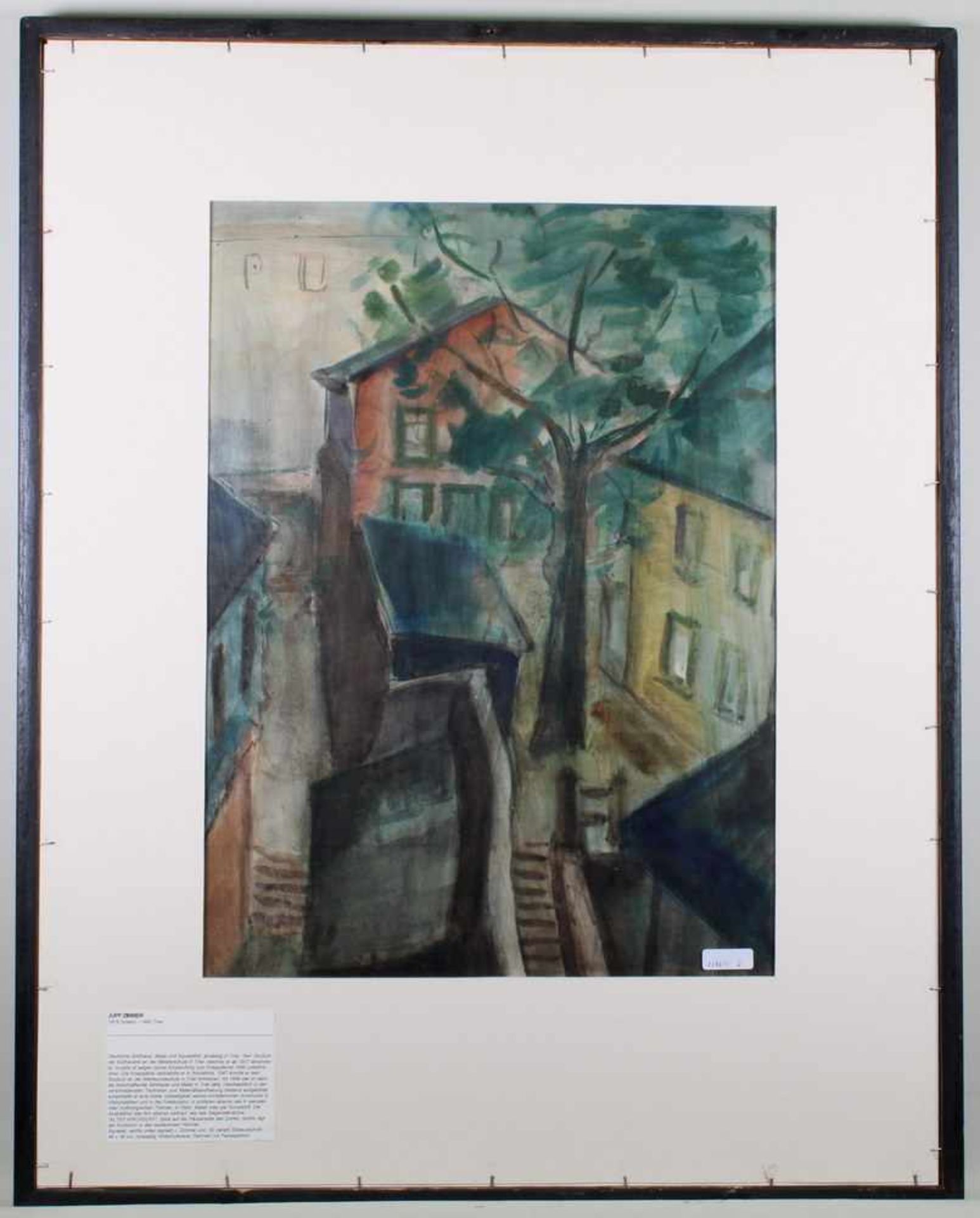 Zimmer, Jupp (1919 Graach - 1995 Trier, deutscher Bildhauer, Maler und Aquarellist), Aquarell, " - Image 4 of 4