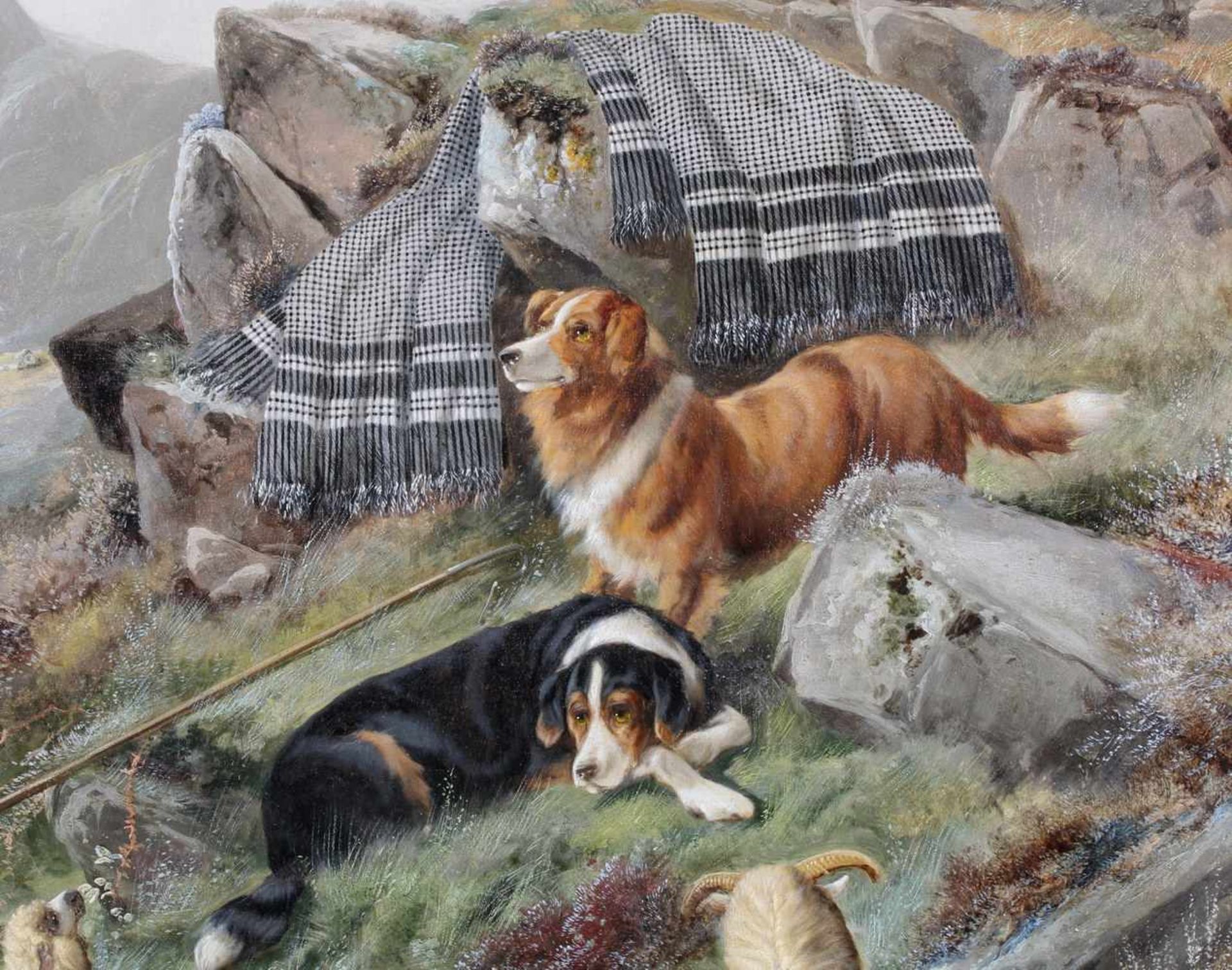 Barker, John (1811 - 1886, britischer Maler ländlicher Szenen, häufig mit Hunden und Schafen), " - Image 4 of 6