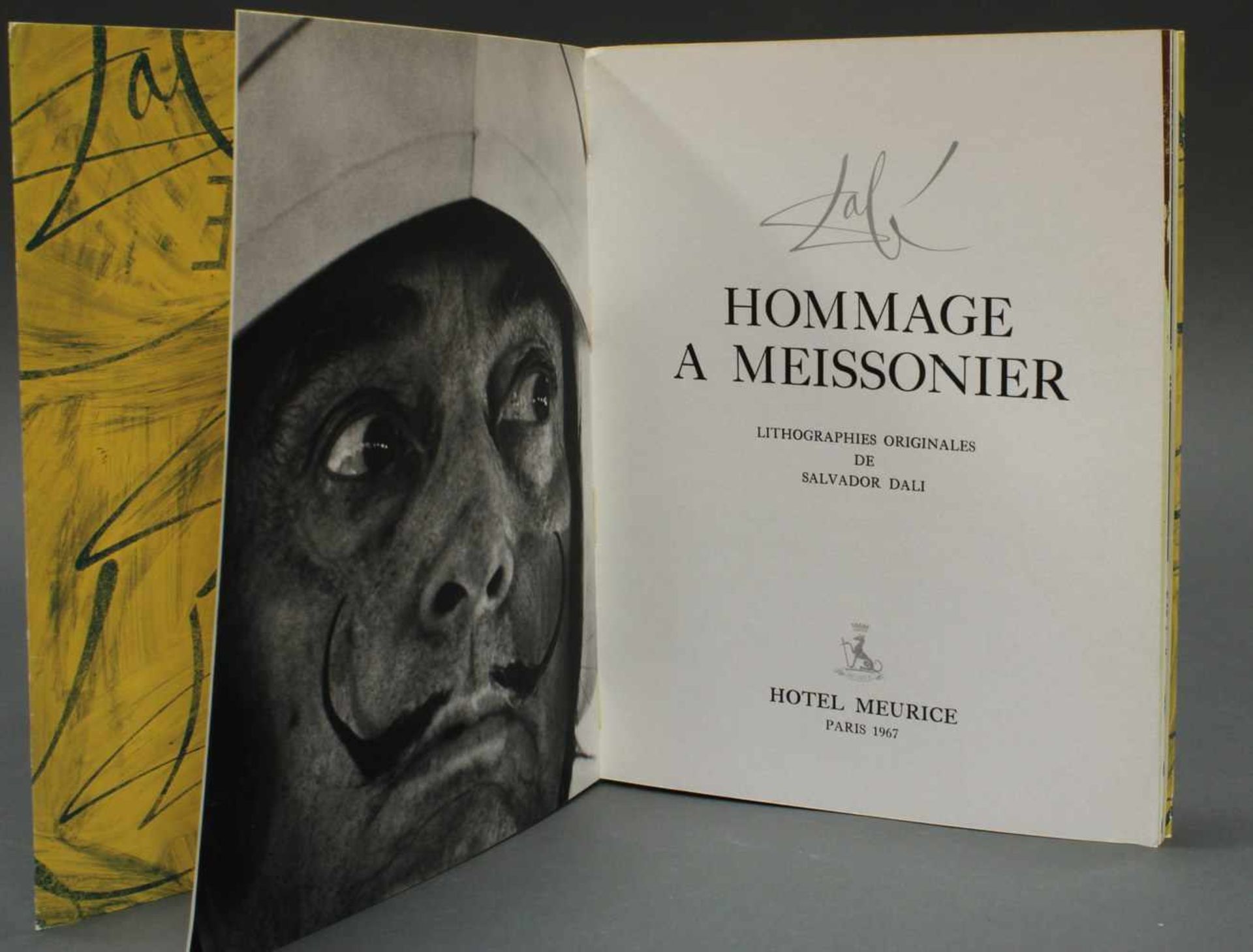 Salvador Dali, "Hommage à Meissonier", mit vier Originallithografien, Paris 1967
