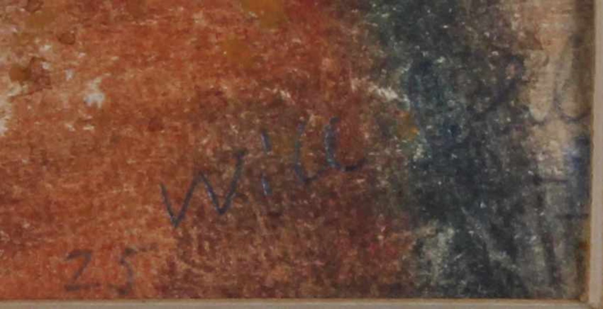 Sohl, Will (1906 Ludwigshafen - 1969 Heidelberg), Mischtechnik, mit Aquarell, "Tauben", signiert und - Image 3 of 3