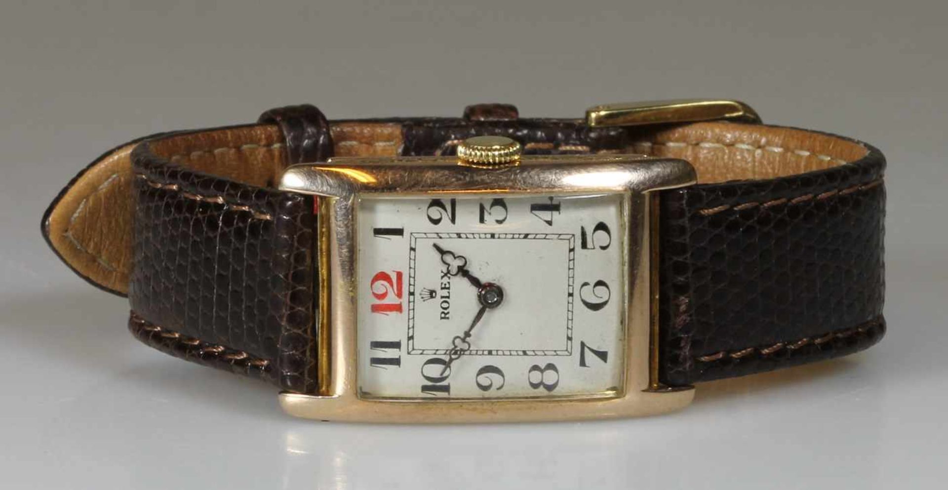 Armbanduhr, Rolex, 1930er/40er Jahre, Gehäuse-Nr. 260586, RG 375, Handaufzug, weißes Zifferblatt, - Image 2 of 2