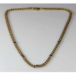 Halskette, WG/GG 585, 5 kleine Diamanten, 44 cm lang, 21 g