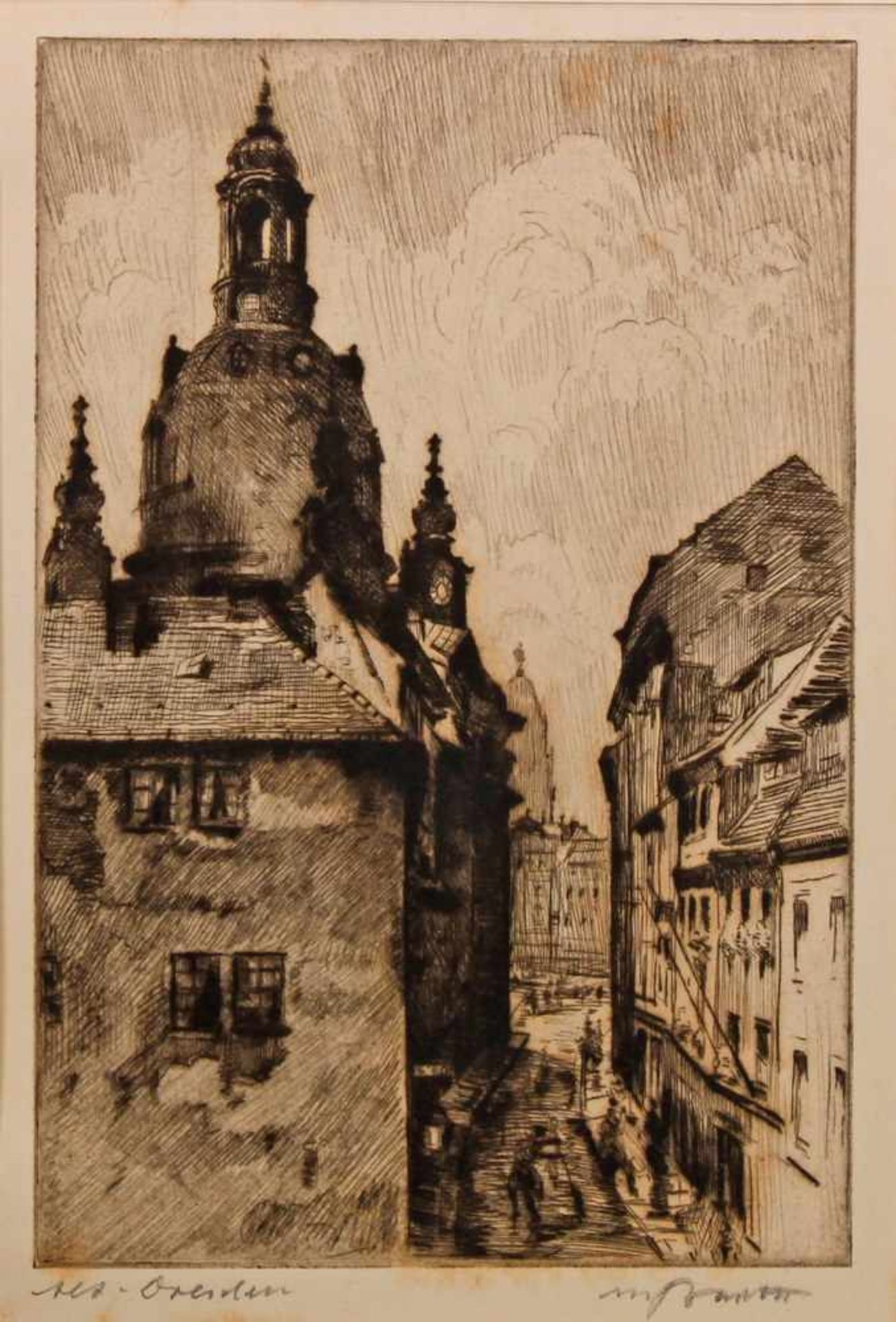 Barth, Julius Arthur (1878 Meißen - 1926 Rehbrücke), Mappe mit 11 Radierungen, "Dresden", je ca. - Image 8 of 12