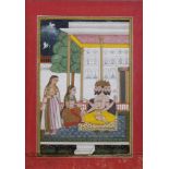 Konvolut, 4 Miniaturen, Indien, 19. Jh., Farbe auf Papier, verschiedene figurale Darstellungen, z.B.