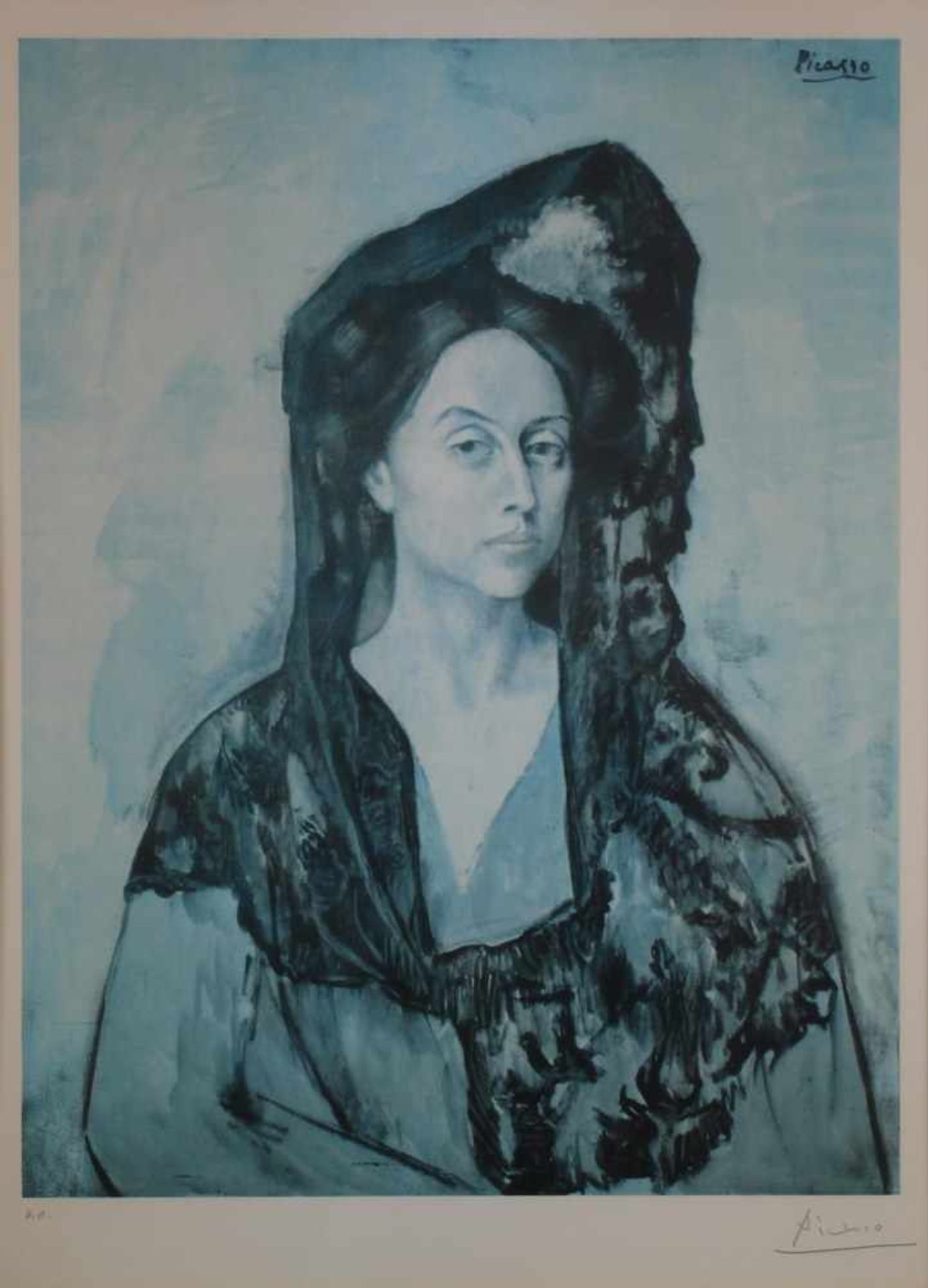 Picasso, Pablo (1881 Malaga - 1973 Mougins), nach, Farboffset-Lithografie, "Madame Ricardo