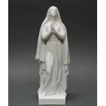 Porzellanfigur, "Betende Madonna", Herend, Modellnummer 5600, Weißporzellan, 47 cm hoch