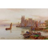Lloyd, Walter Stuart (1845 - 1959, Landschafts- u. Marinemaler in London), Aquarell, "Carnarvon