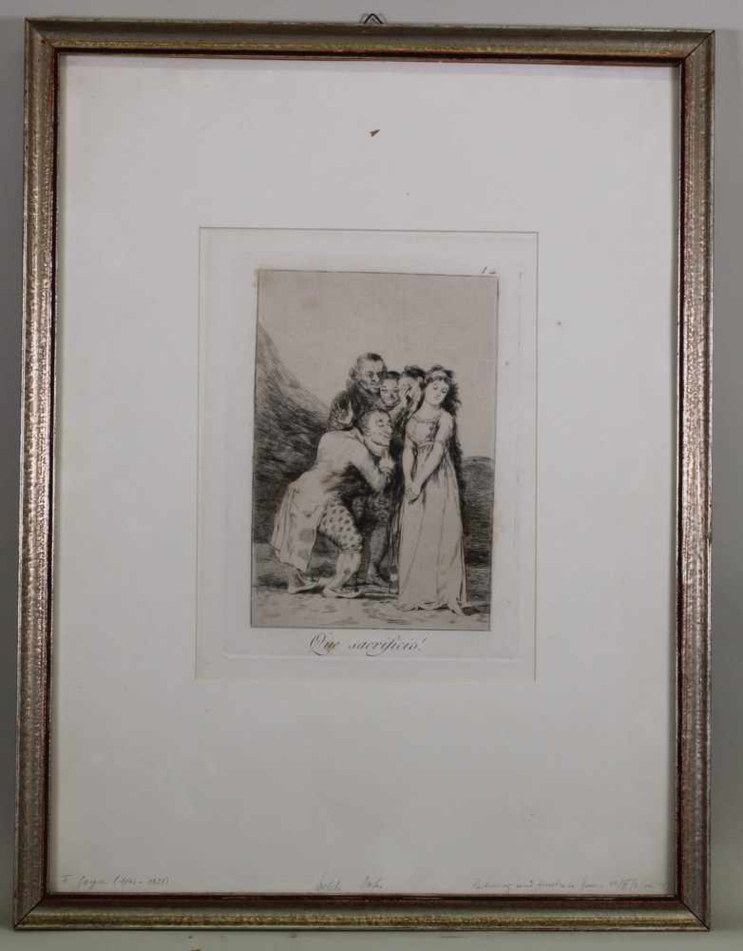 Radierung, "Que sacrificia", Blatt 14 aus "Los Caprichos", Francisco de Goya, späterer Abzug, 18 x - Image 2 of 2