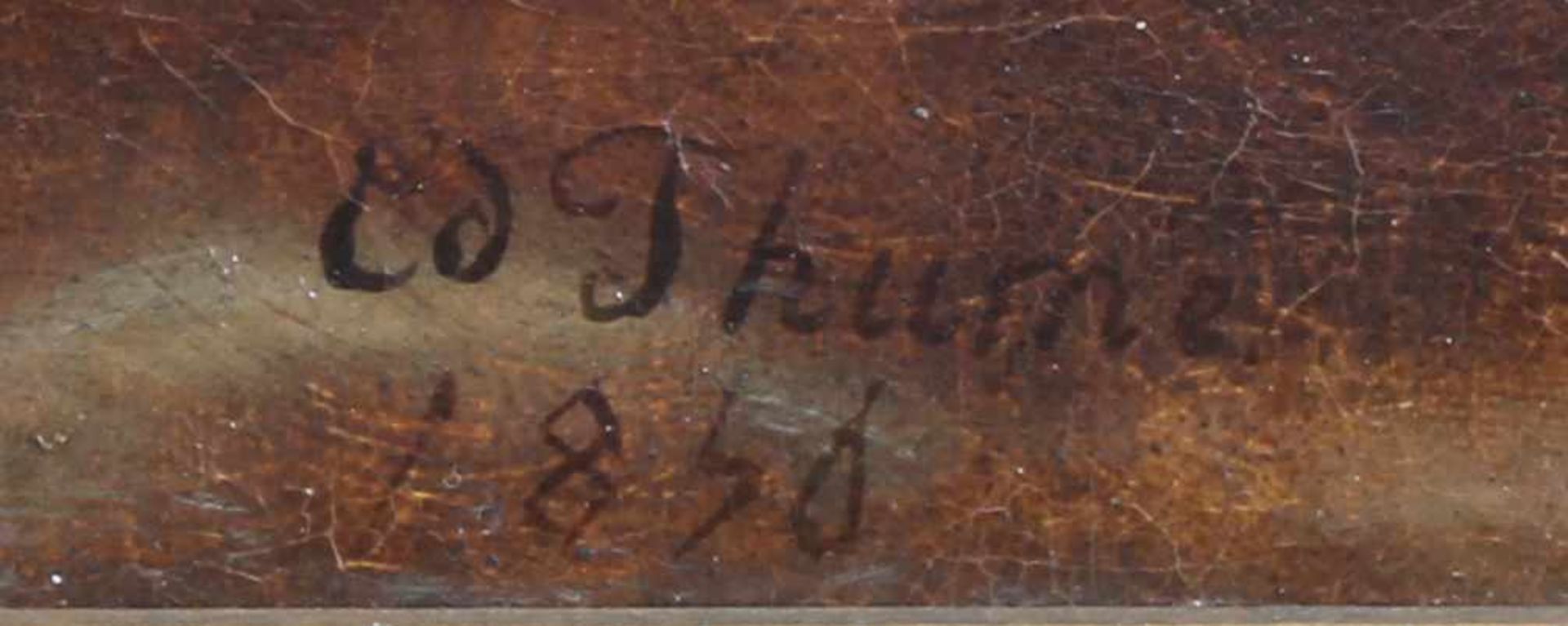 Thume, Ed. (19. Jh.), "In Seenot", Öl auf Leinwand, doubliert, signiert und datiert unten rechts Ed. - Image 5 of 6