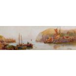 Lloyd, Walter Stuart (1845 - 1959, Landschafts- u. Marinemaler in London), Aquarell, "Hafen von