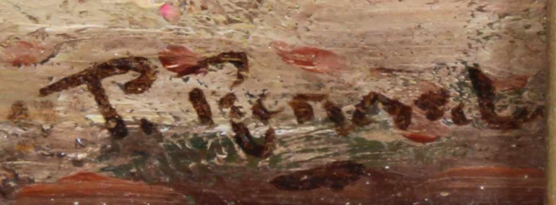 Renard, P. (20. Jh.), "Am Meer", Öl auf Holz, signiert unten rechts P. Renard, 12.5 x 17.5 cm- - - - Image 6 of 6