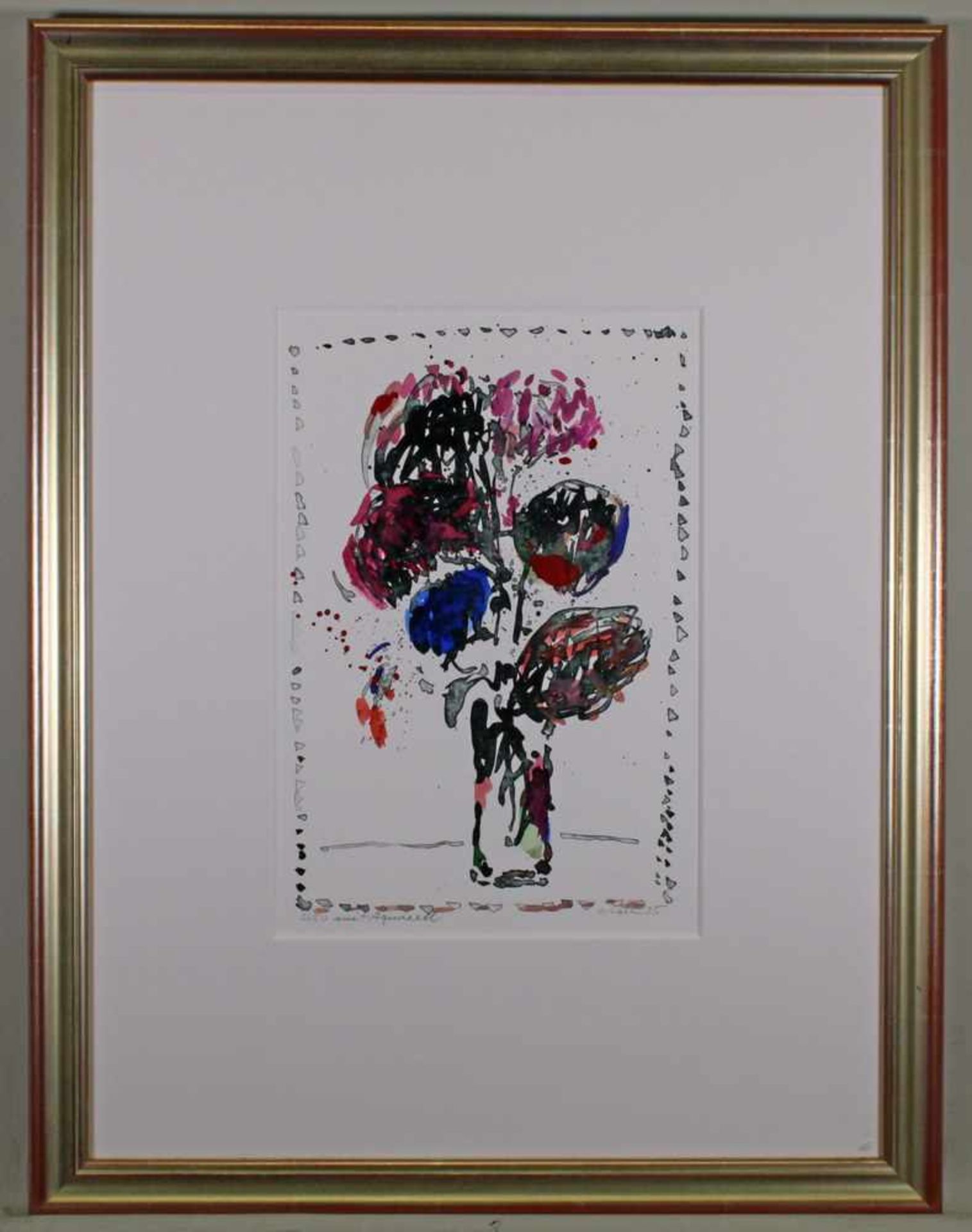 Koller, Oskar (1925 - 2004), 2 aquarellierte Lithografien, "Blumen in Glasvase", jeweils signiert, - Image 3 of 20