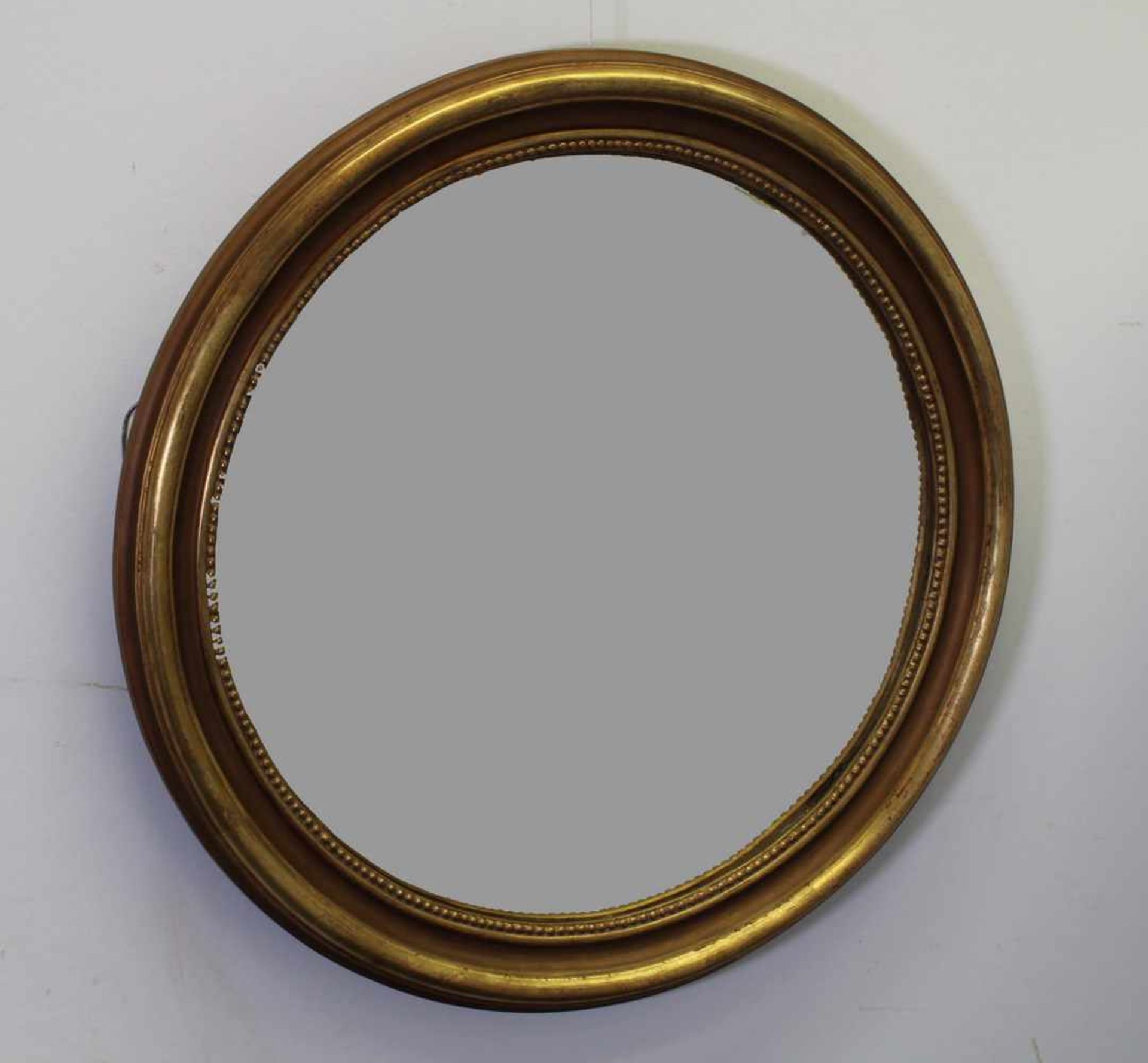 Butlerspiegel, im alten Stil, Holz bronziert, ø 80 cm- - -25.00 % buyer's premium on the hammer - Image 2 of 2