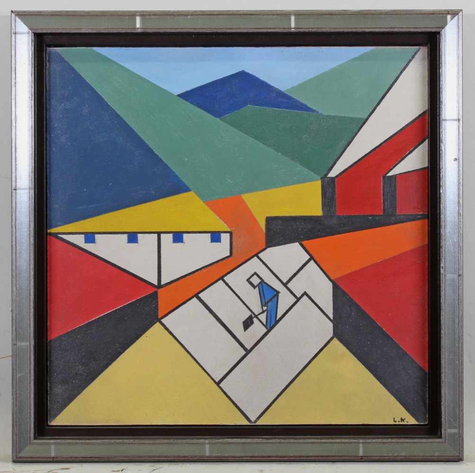 Kroha, Ladislav (20. Jh., tschechischer Maler), "Bergwerk", Öl auf Platte, monogrammiert unten - Bild 4 aus 8