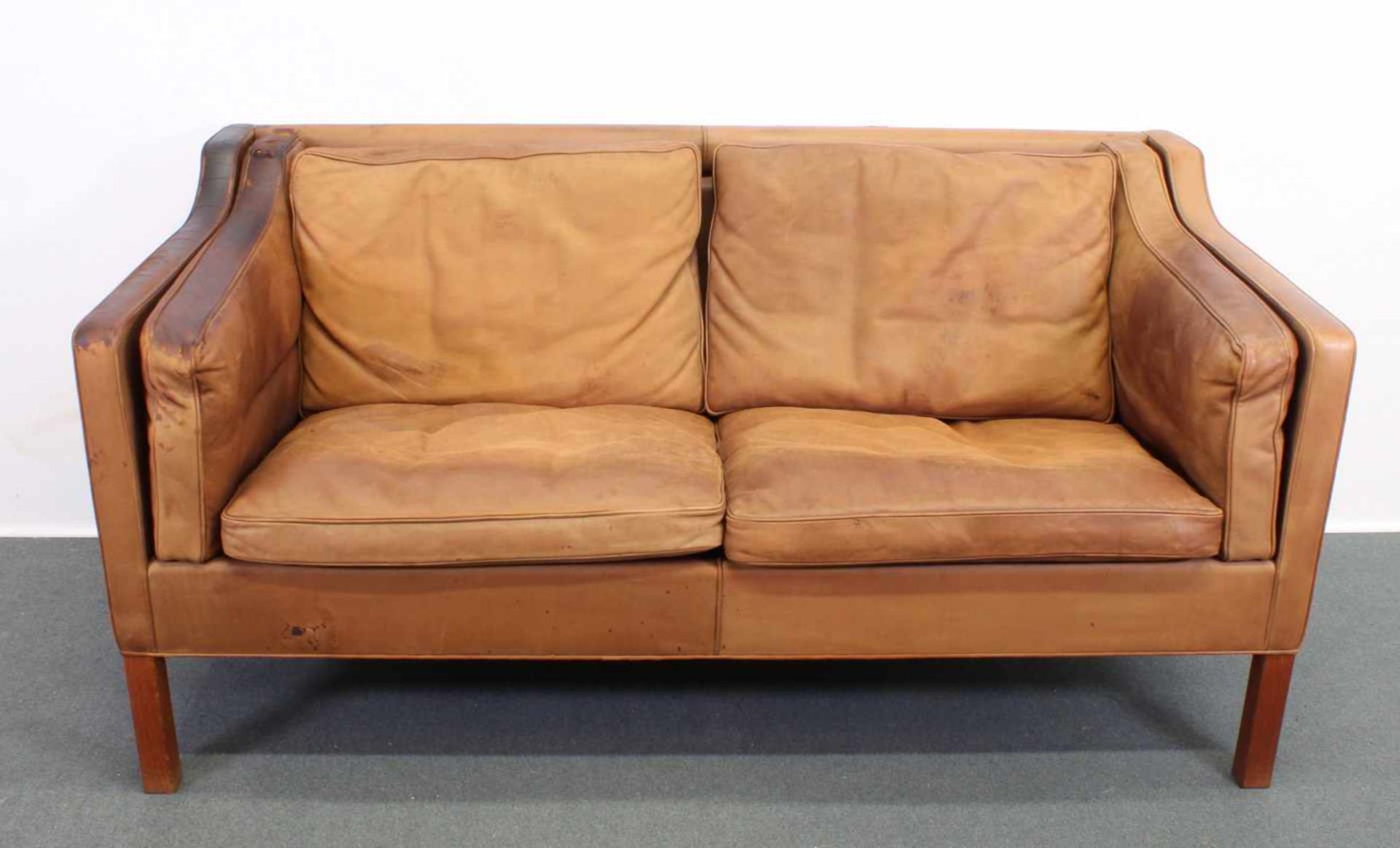 Zweisitzer-Sofa, Design Børge Mogensen (1914-1972), Dänemark, 2. Hälfte 20. Jh., Herstellung