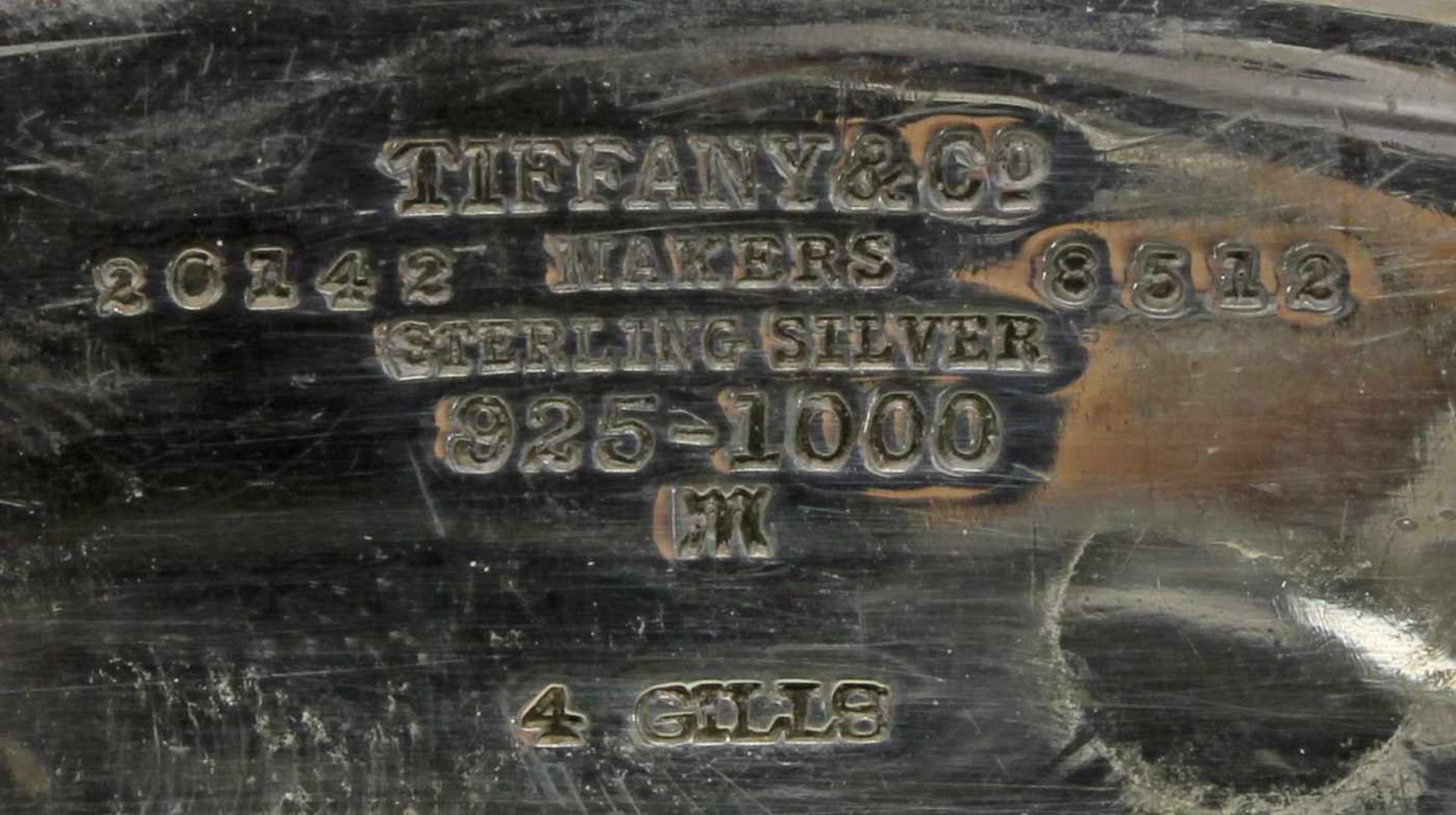 Flachmann, Silber 925, Tiffany & Co., New York, um 1922/23, Pattern-Nummer 20142, Order-Nummer 8512, - Image 3 of 4