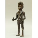 Bronzeskulptur, "Afrikaner", Benin, Afrika, 43 cm hoch- - -25.00 % buyer's premium on the hammer