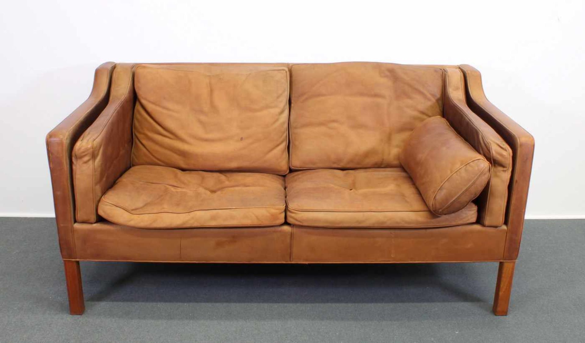 Zweisitzer-Sofa, Design Børge Mogensen (1914-1972), Dänemark, 2. Hälfte 20. Jh., Herstellung - Image 2 of 8