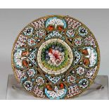 Brosche, Mikro-Mosaik, Italien, um 1900, Millefiori, auf Metall montiert- - -25.00 % buyer's premium