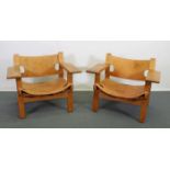 Paar Armlehnstühle, 'The Spanish Chair', Design Børge Mogensen (1914-1972) von 1959, Dänemark, 2.