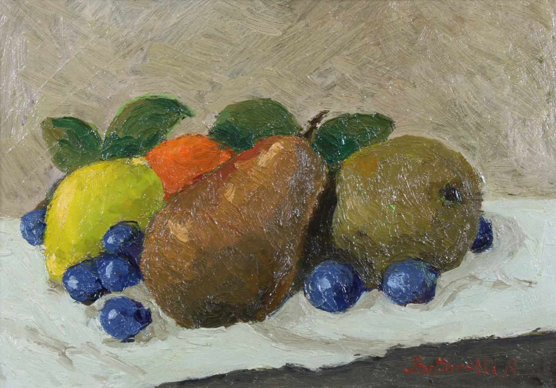 Bettinelli, Romano (geb. 1935 Italien), 2 kleine Gemälde, "Natura morta/ Stillleben", "Burano",