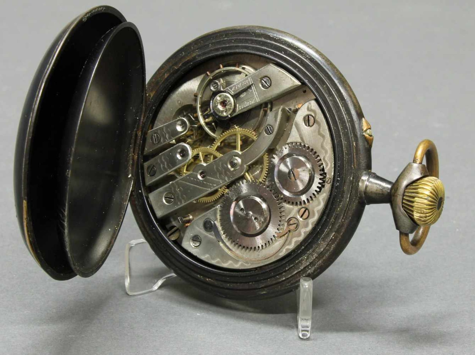 Große Taschenuhr, 1930er Jahre, auf dem Zifferblatt bez. Regulateur und Darstellung der Titanic, - Bild 4 aus 4