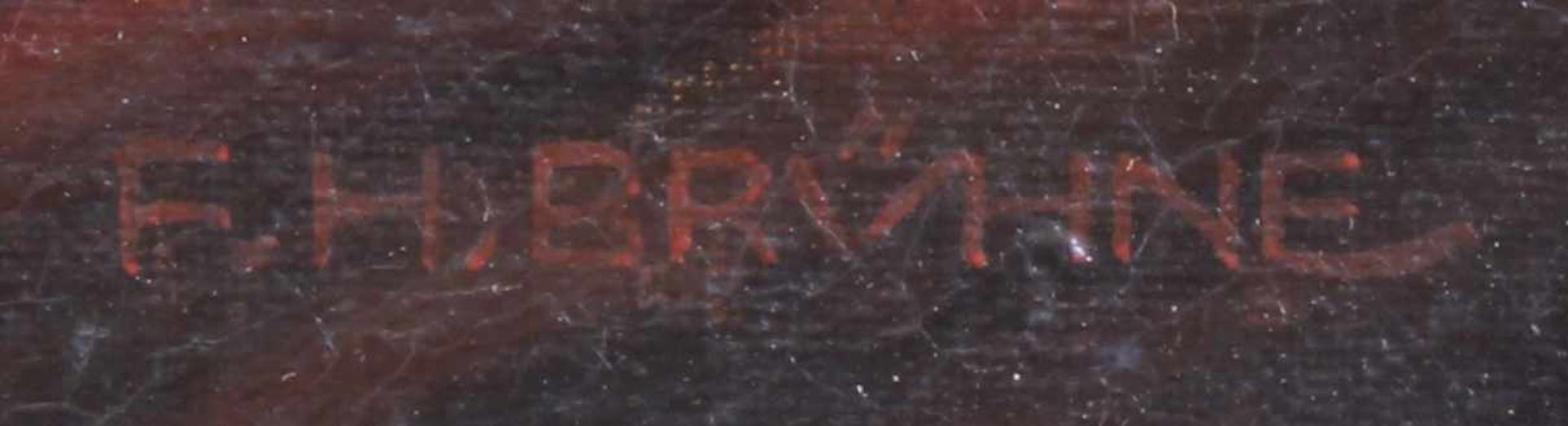 Brühne, Friedrich Heinrich (19./20.Jh.), "Abguss eines Konverters", Öl auf Leinwand, signiert - Bild 6 aus 8