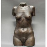 Bronzerelief, "Weiblicher Torso", bezeichnet unten rechts Bullercoide (?), 68 cm hoch- - -25.00 %