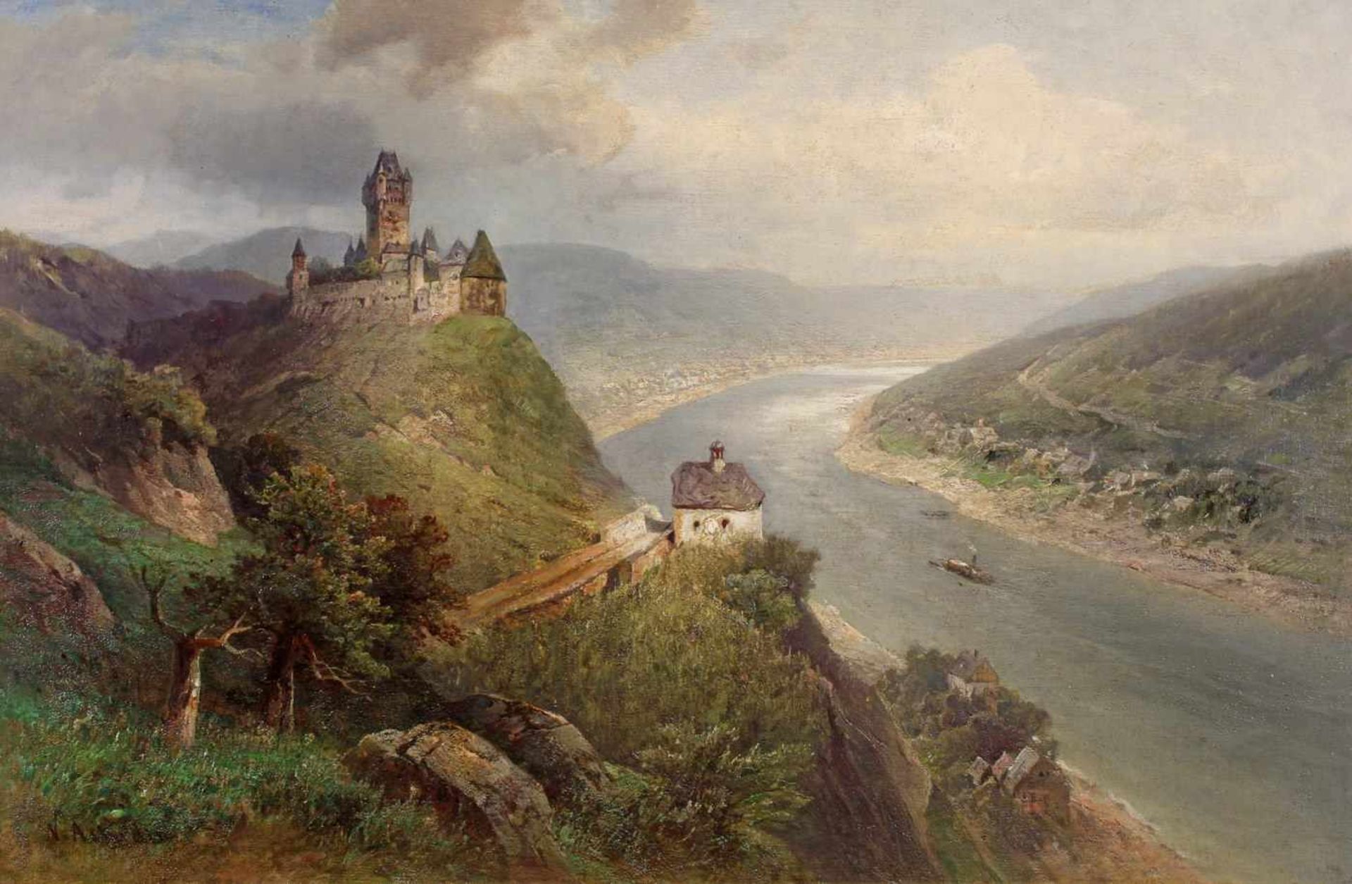 Astudin, Nicolai von (1847/49 Moskau - 1925 Oberlahnstein, deutsch-russischer Landschaftsmaler), "