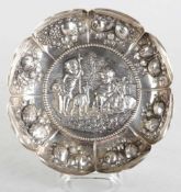 Historismus-Schale800er Silber, Deutschland, 1.H.20.Jh. Runde, 8-passig geschweifte u. gegliederte