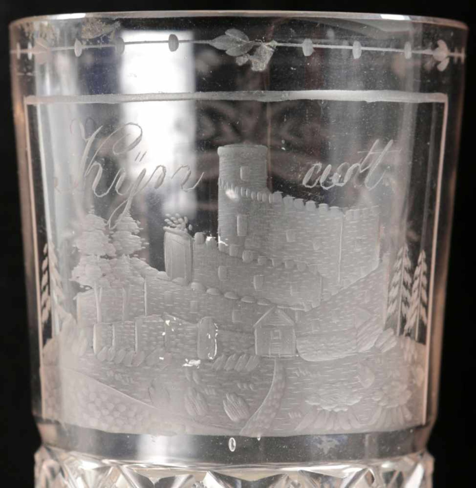 Schlesischer GläsersatzGlas, Hirschberger Tal (Schlesien), frühes 19.Jh. 4 Stapelbecher m. äußerst - Bild 7 aus 7