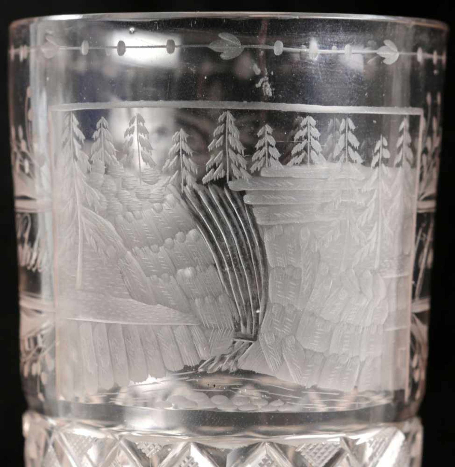 Schlesischer GläsersatzGlas, Hirschberger Tal (Schlesien), frühes 19.Jh. 4 Stapelbecher m. äußerst - Bild 6 aus 7