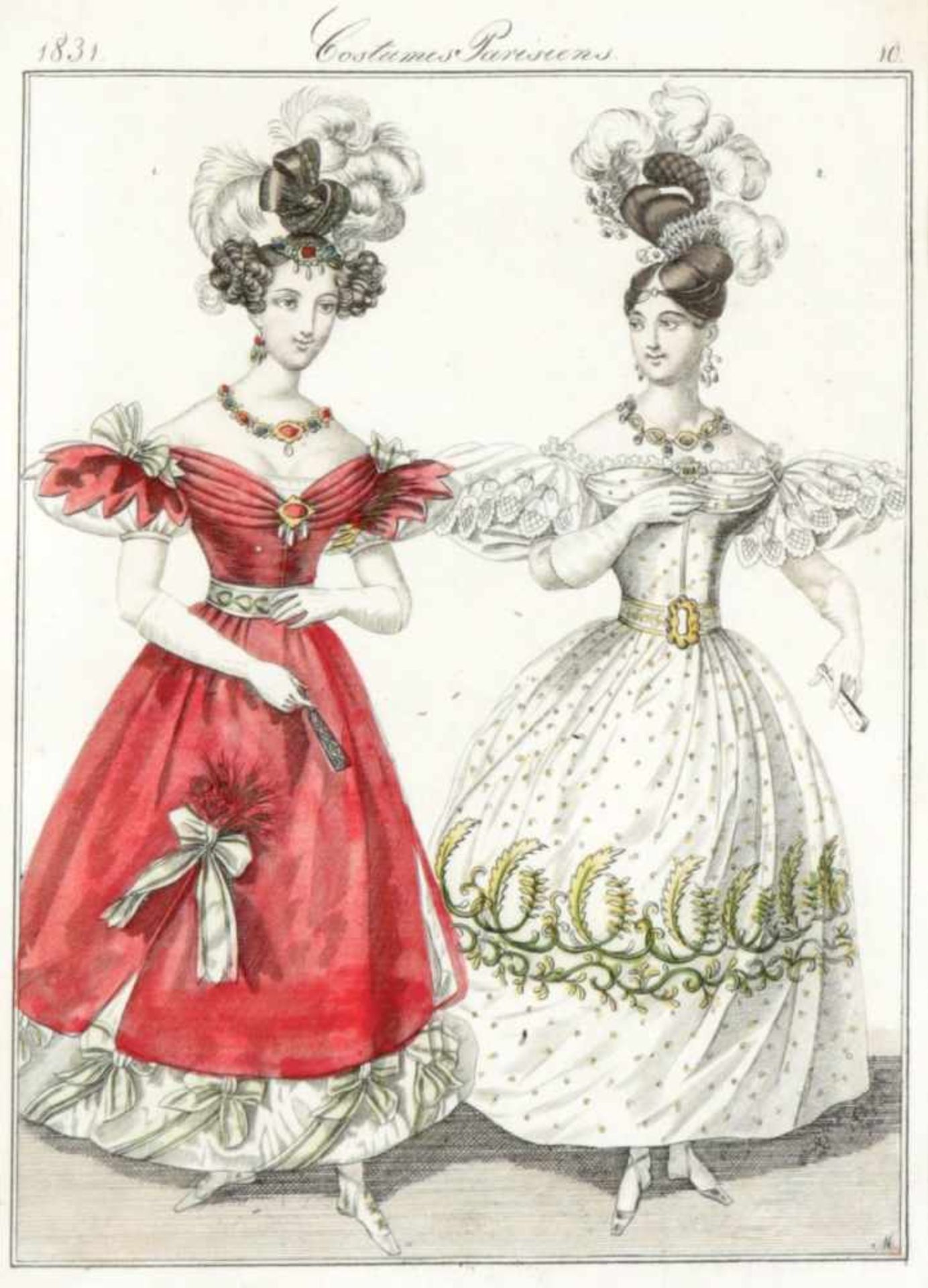 13 Bll. Französische Modestiche19.Jh./20.Jh. Dabei u.a.: Costumes Parisiens. Modes de Paris. Der - Image 3 of 3