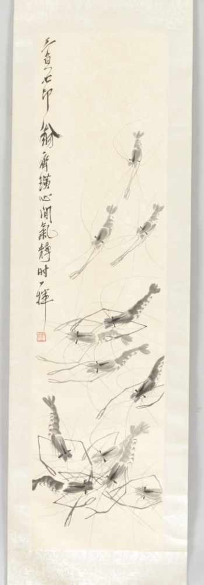 3 HängerollenPapier/Textil/Holz u.a., China, Mitte 20.Jh. Drucke nach berühmten Vorlagen. 1 x - Image 3 of 4