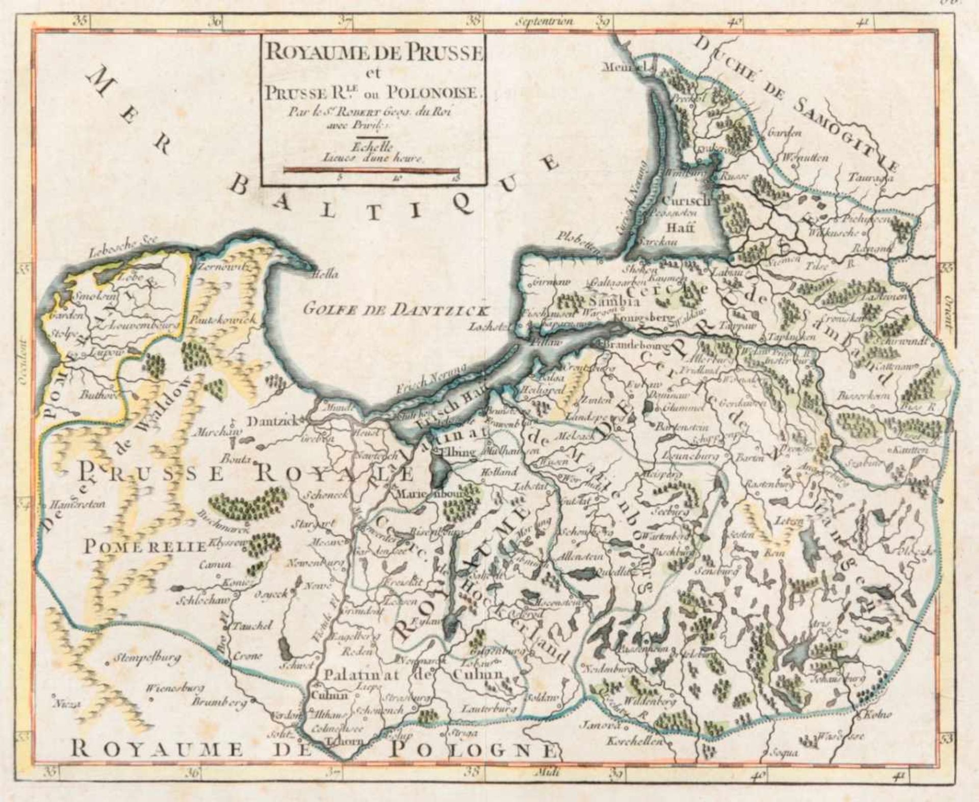 3 Bll. Baltikum - Karten/Ansicht18./19.Jh. Dabei: Royaume de Prusse et Prusse Rle. ou Polonoise ( - Image 2 of 2