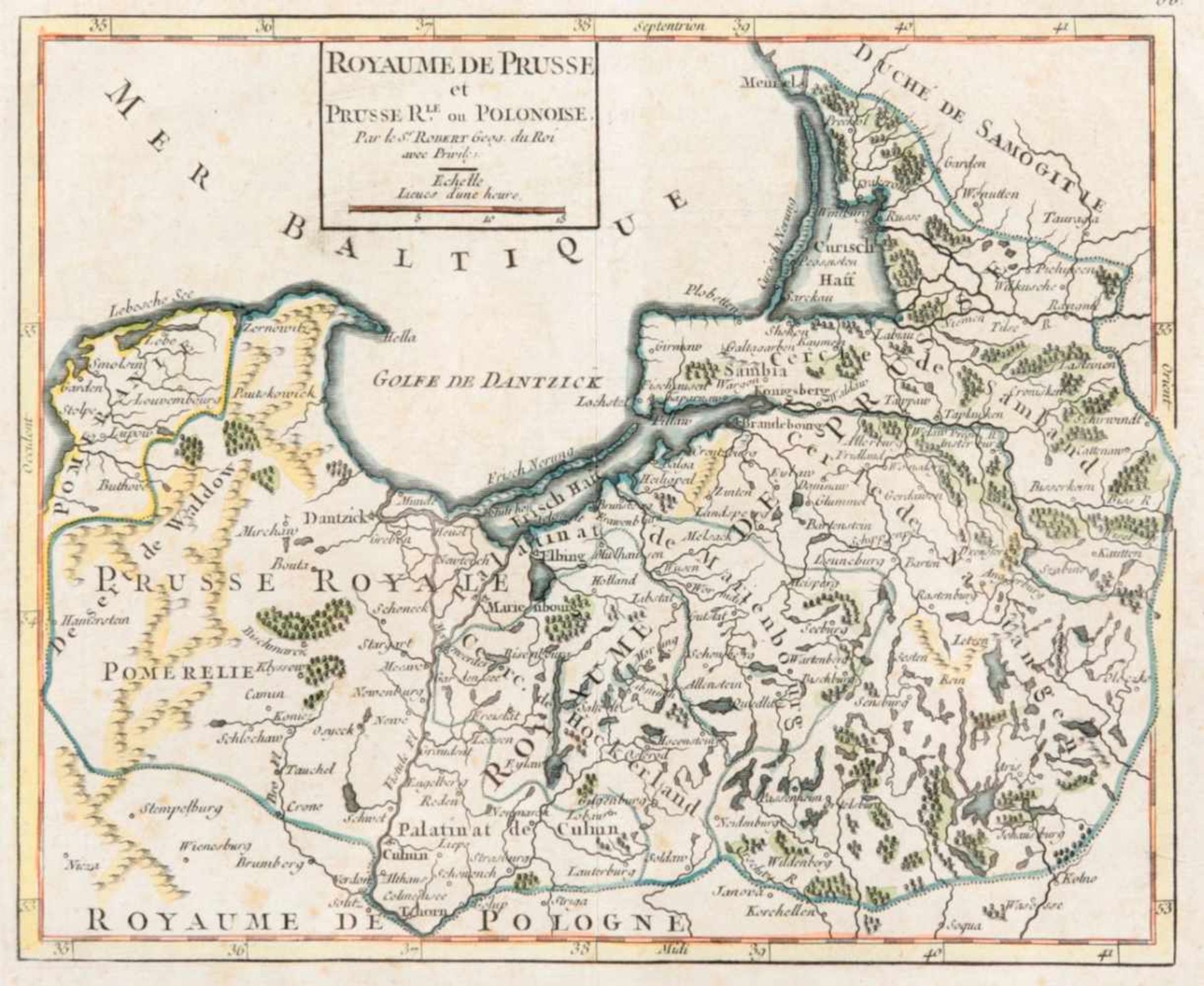 3 Bll. Baltikum - Karten/Ansicht18./19.Jh. Dabei: Royaume de Prusse et Prusse Rle. ou Polonoise ( - Bild 2 aus 2