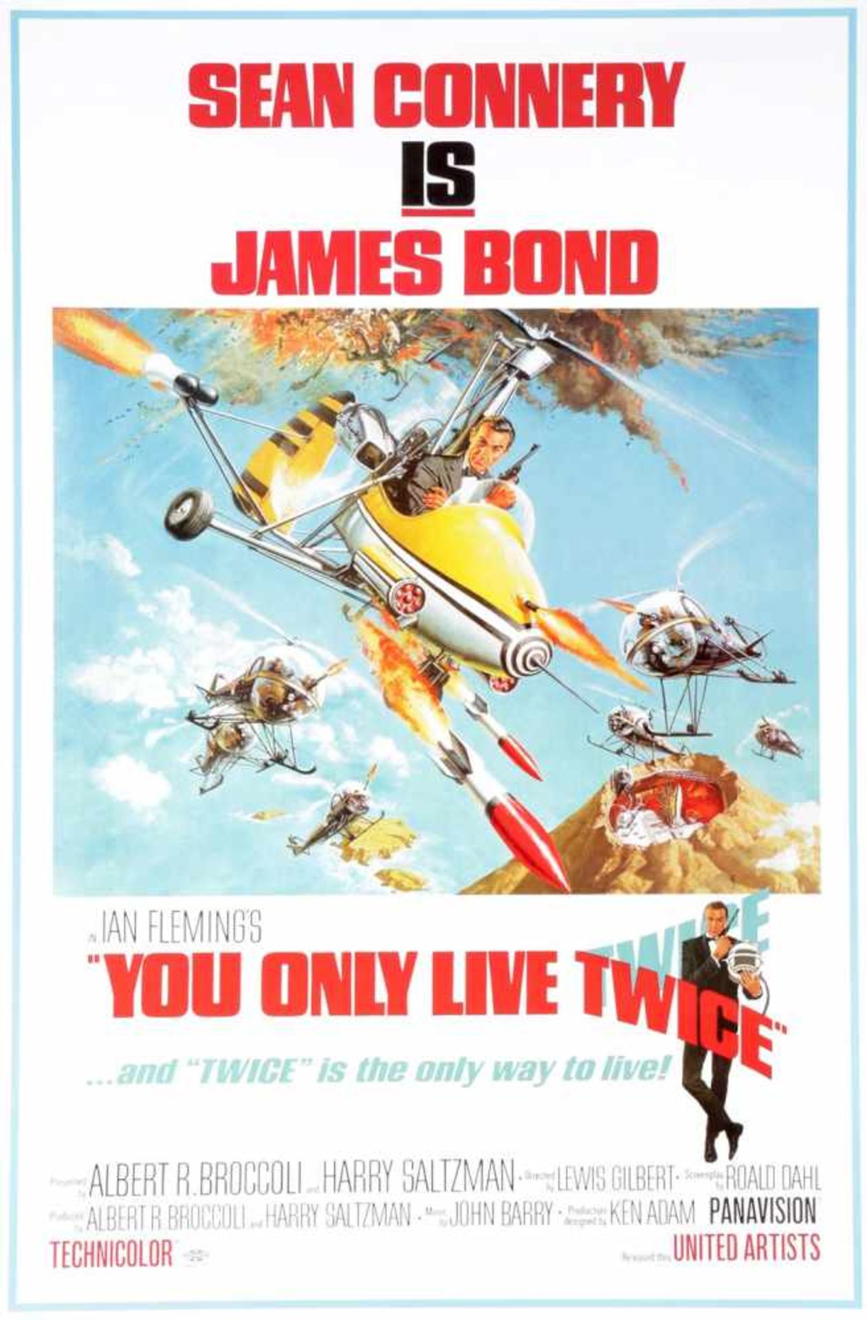 6 Bll.: Filmplakate James BondPapier, 20.Jh. Dabei u.a.: "You only live twice", "Der Hauch des - Bild 3 aus 3